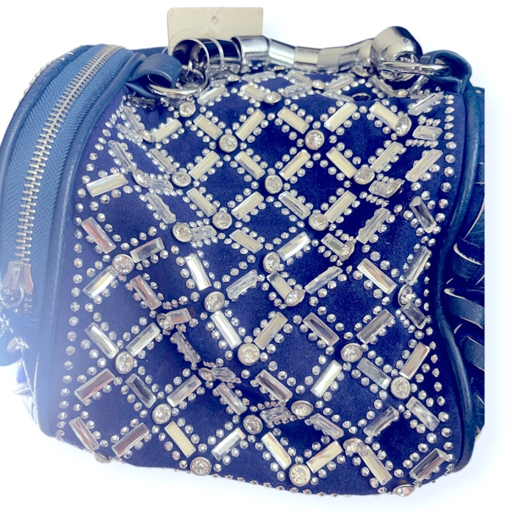 Blinged-Out Cobalt Purse